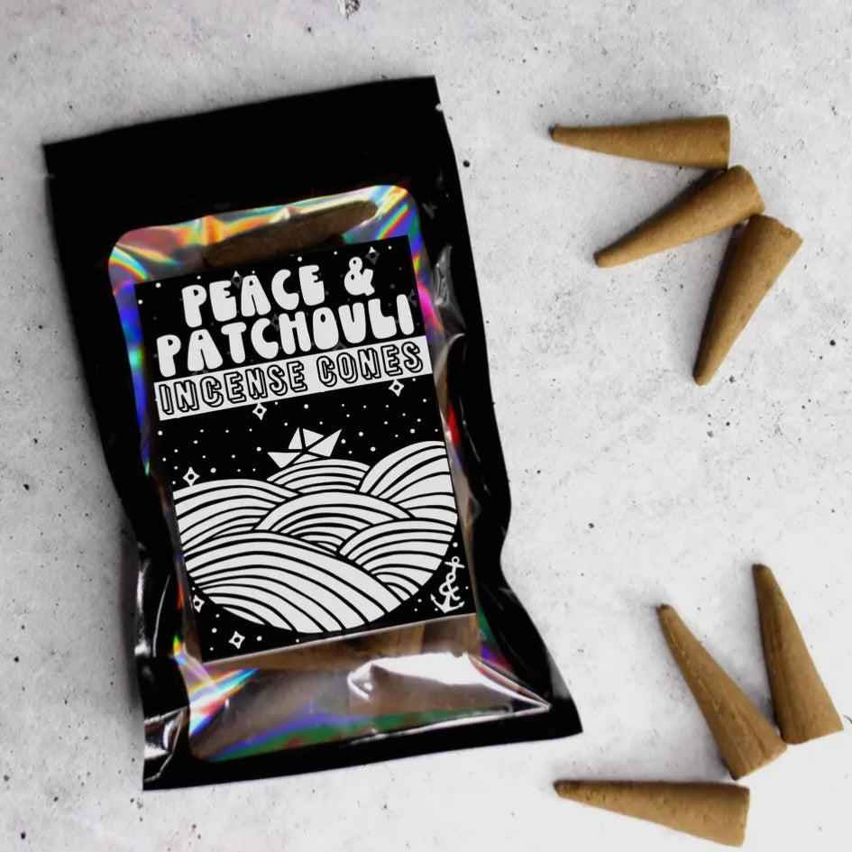 peace & patchouli - incense cones