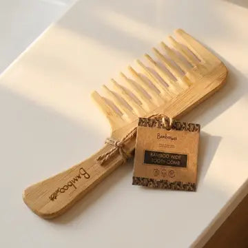 bamboo detangling wide comb