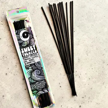 sweet tobacco - 9 inch incense stick - charcoal