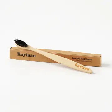 Kaylaan Bamboo Toothbrush - 100% Compostable + Plastic Free