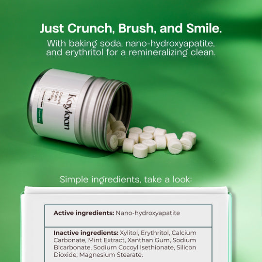 Kaylaan Mint Toothpaste Tablets - Fluoride Free - 90 Count