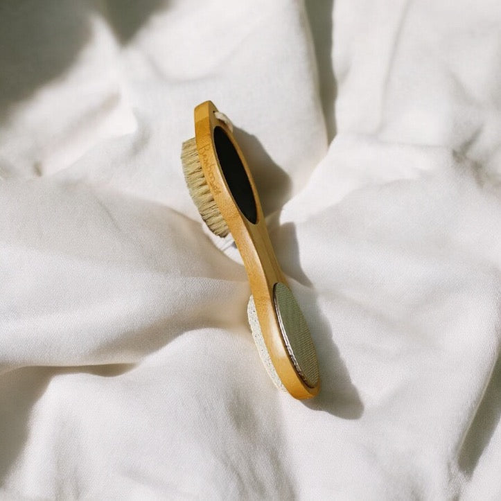 bamboo exfoliating foot pedicure tool