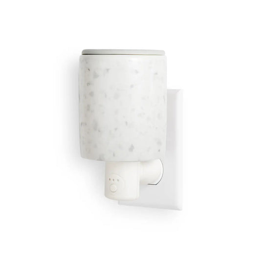 timer outlet wax warmer for wax melts - white terrazzo