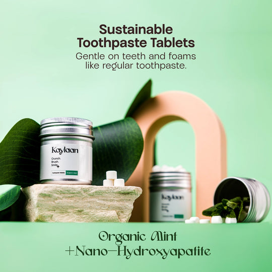 Kaylaan Mint Toothpaste Tablets - Fluoride Free - 90 Count