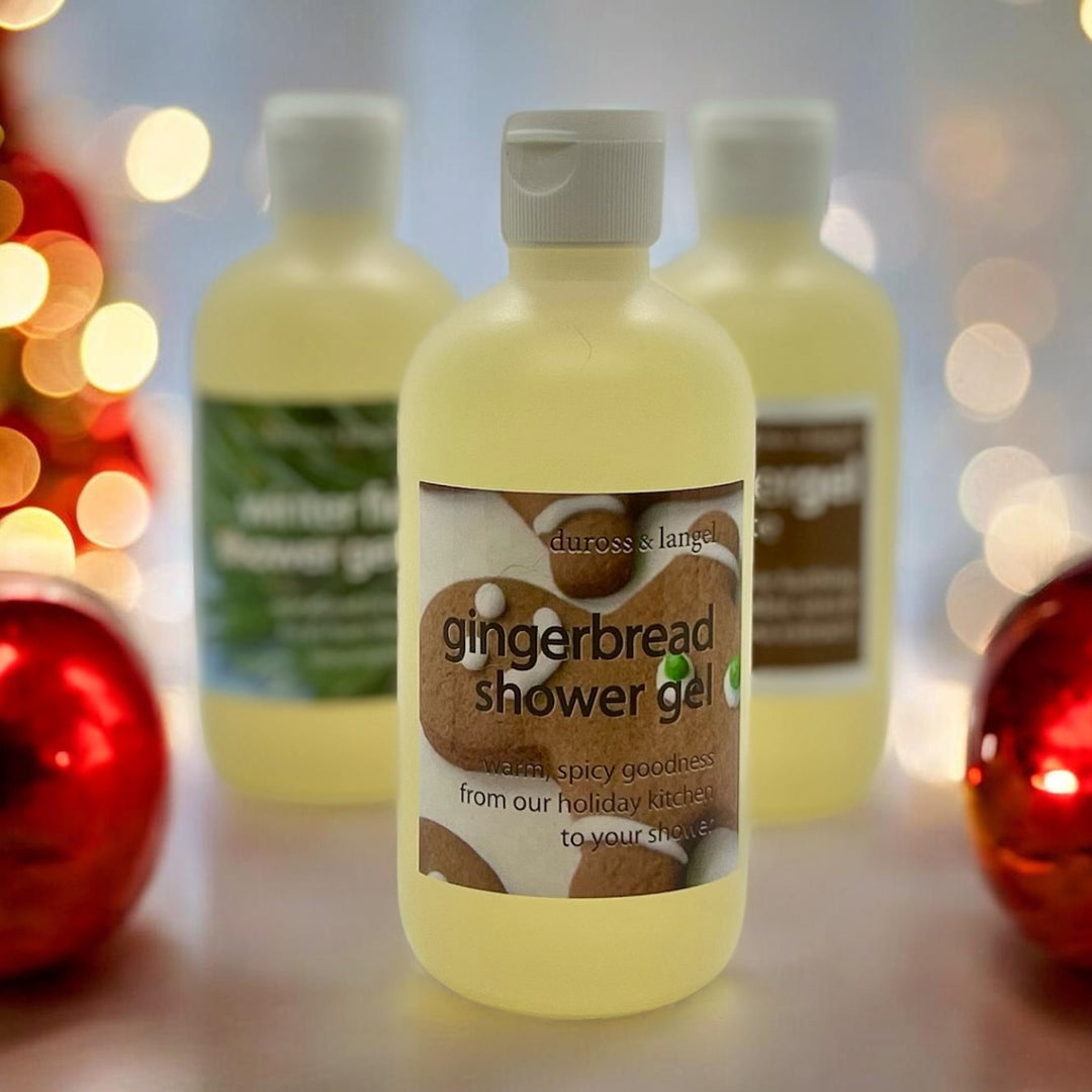 gingerbread holiday shower gel