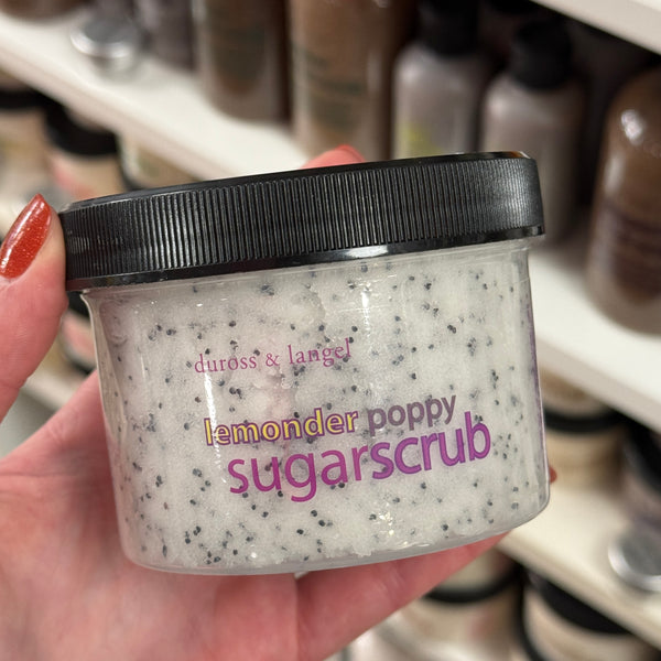 lemon lavender poppy sugar scrub