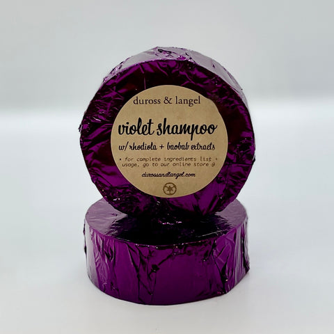 violet solid shampoo bar