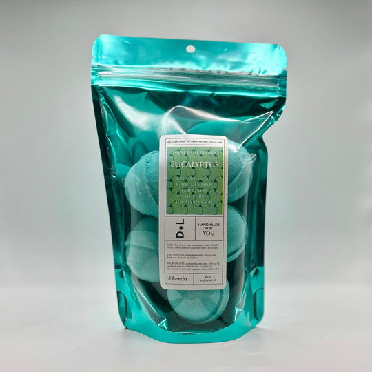 bath bomb 5 pack - eucalyptus