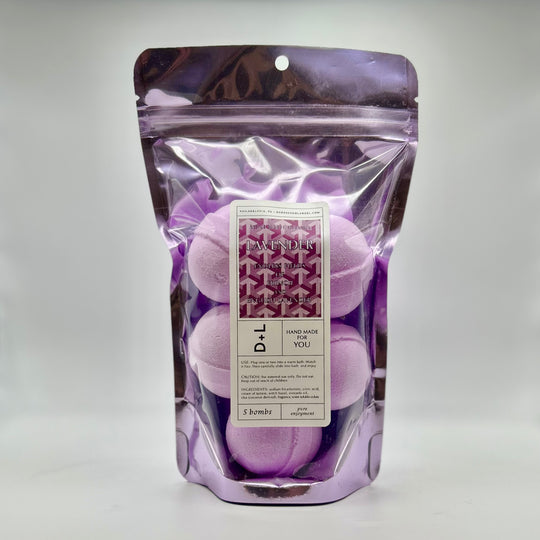 bath bomb 5 pack - lavender