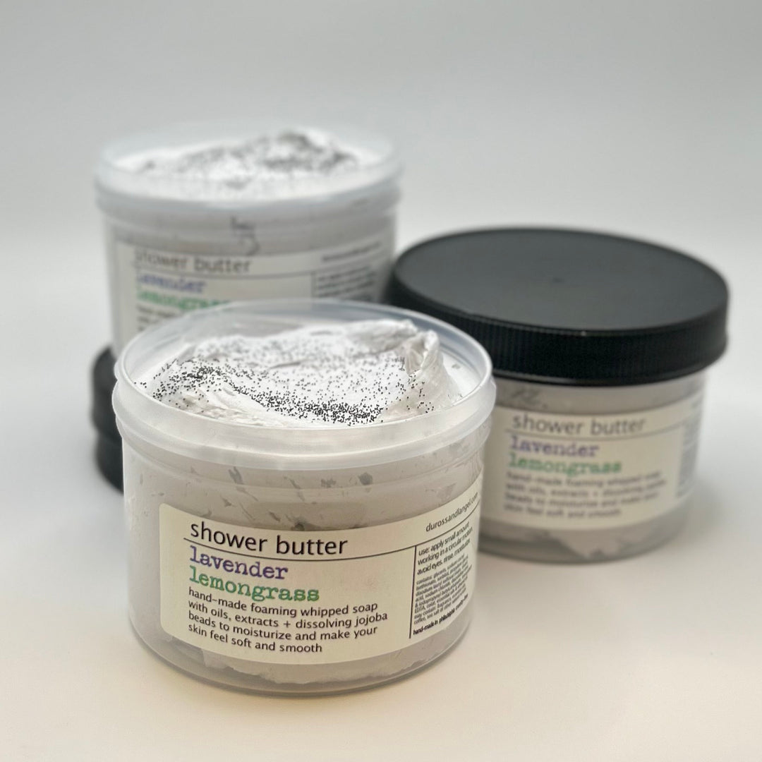 shower butter - lemongrass lavender with charcoal