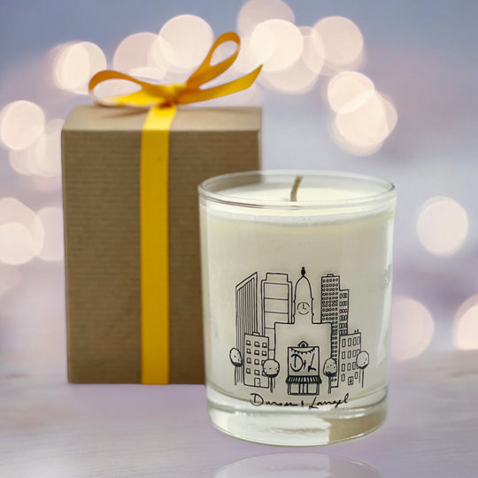 Lemongrass Verbena Candle - Philadelphia Skyline Glass