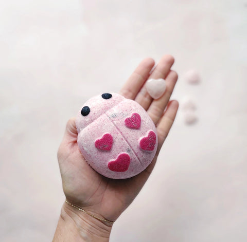 love bug bath bomb - with hidden gem