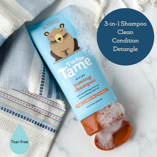 T is for Tame 3-in-1 baby shampoo