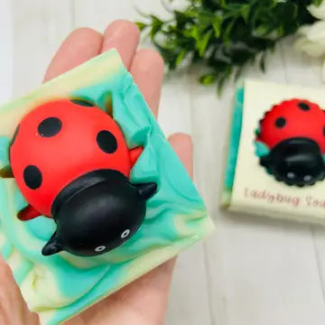 handmade novelty soap - ladybug
