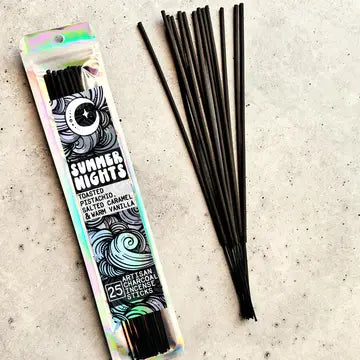 summer nights - 9 inch incense stick - charcoal