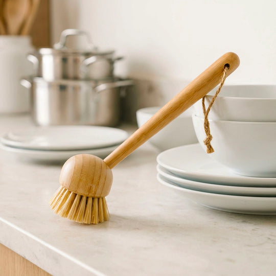bamboo kitchen dish scrubber