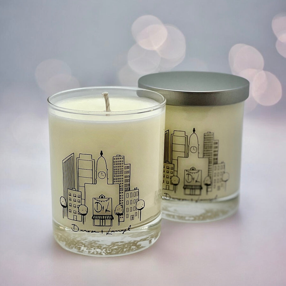 Lemongrass Verbena Candle - Philadelphia Skyline Glass