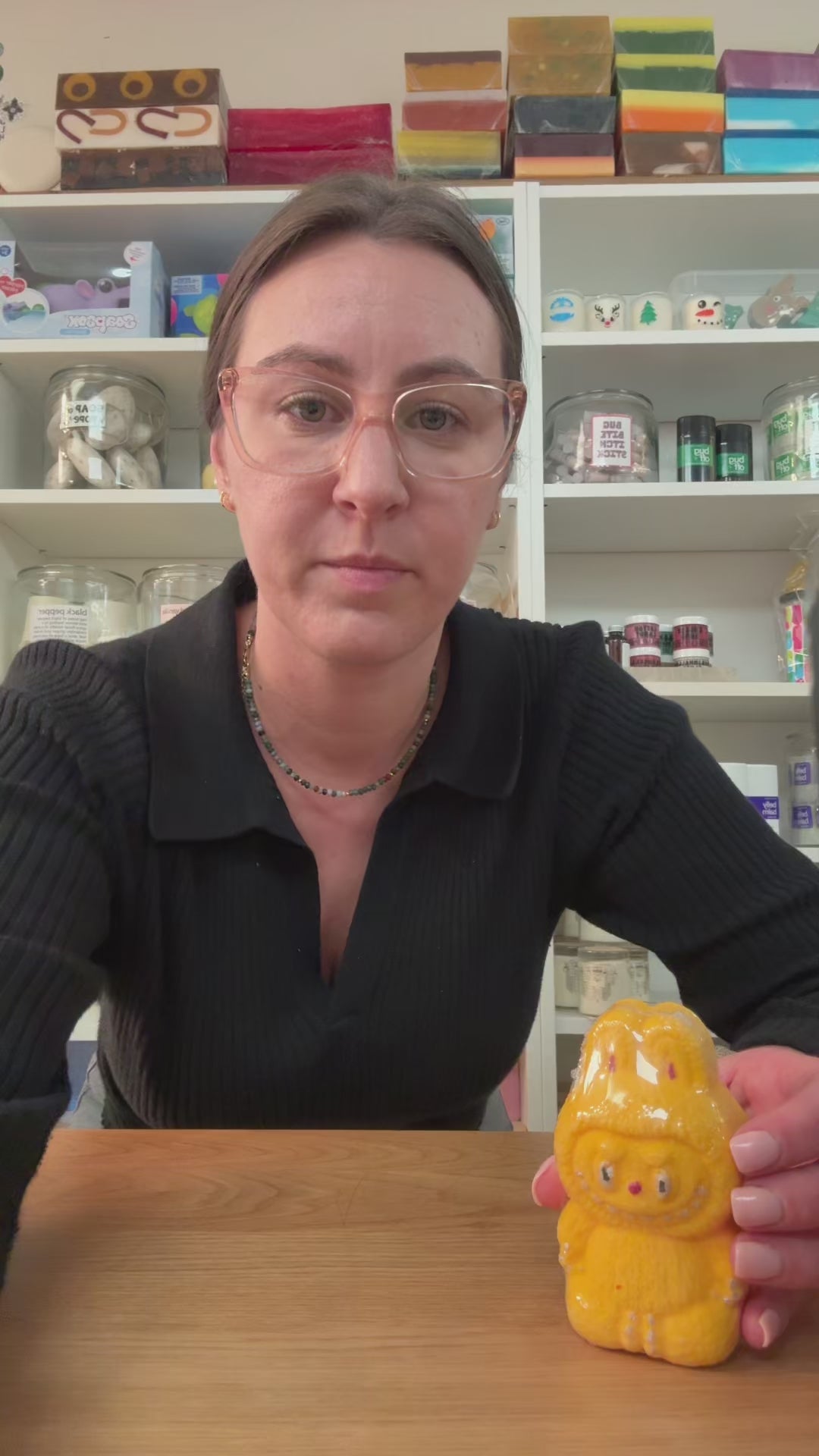 labubu inspired bath bomb