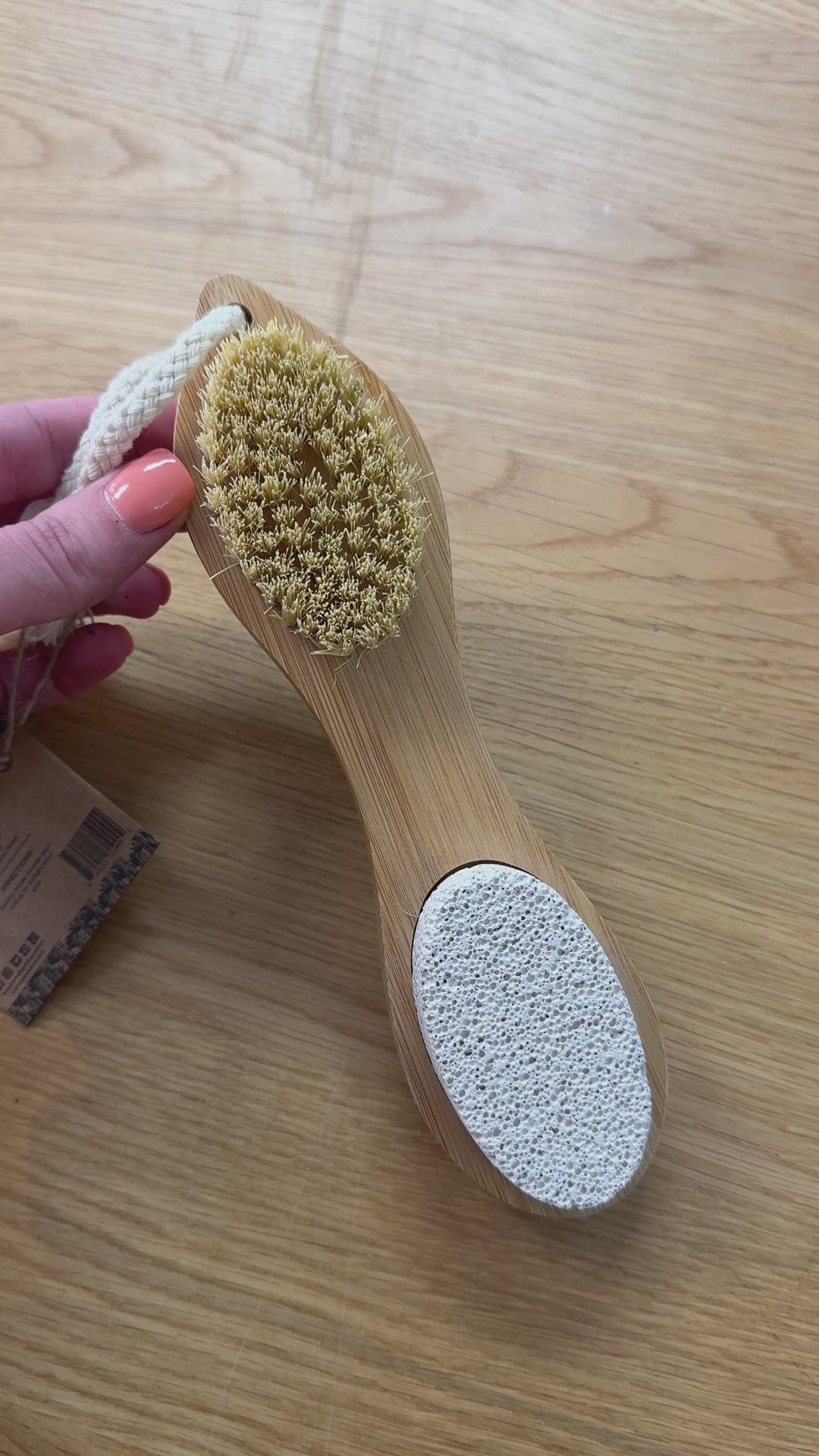 bamboo exfoliating foot pedicure tool