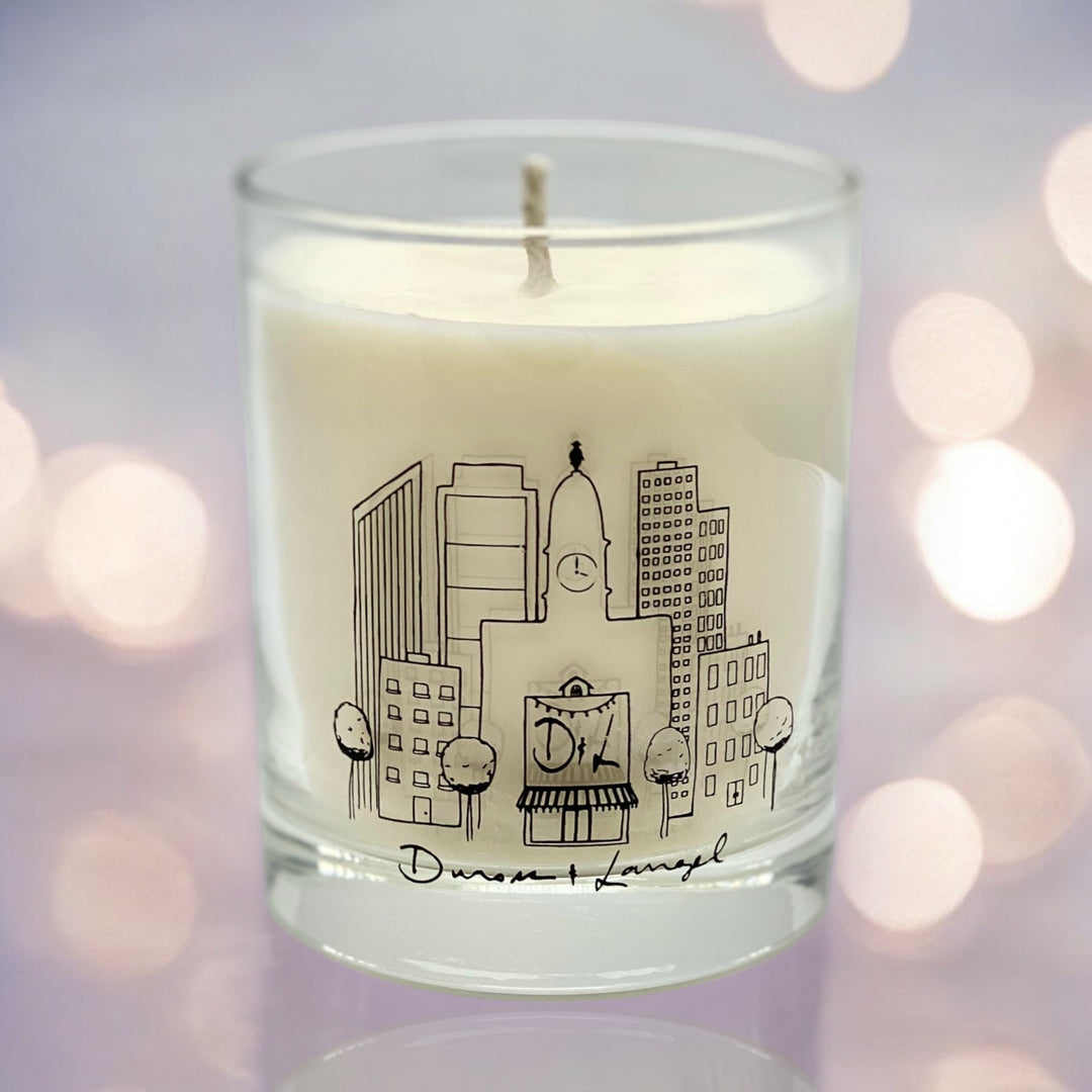 Lemongrass Verbena Candle - Philadelphia Skyline Glass
